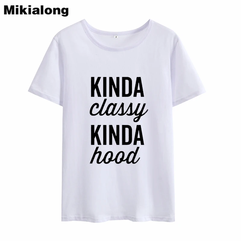 Mikialong Kinda Classy Harajuku T-shirt Women 2018 Black White Cotton Tee Shirt Femme Tumblr O-neck Short Sleeve Women Tshirt
Mikialong Kinda Classy Harajuku T-shirt Women 2018 Black White Cotton Tee Shirt Femme Tumblr O-neck Short Sleeve Women Tshirt