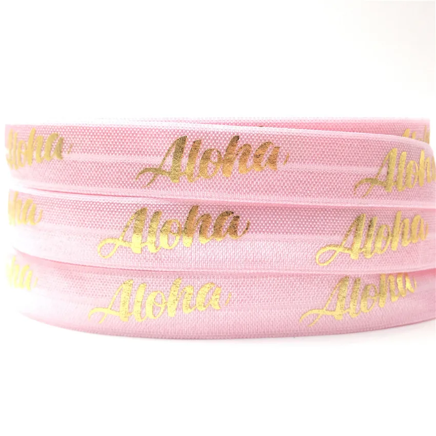 5Yards 16mm Pink Gold Aloha Fold Over Elastic Ribbon FOE for DIY Headbands Hair Ties Hairbow
5Yards 16mm Pink Gold Aloha Fold Over Elastic Ribbon FOE for DIY Headbands Hair Ties Hairbow