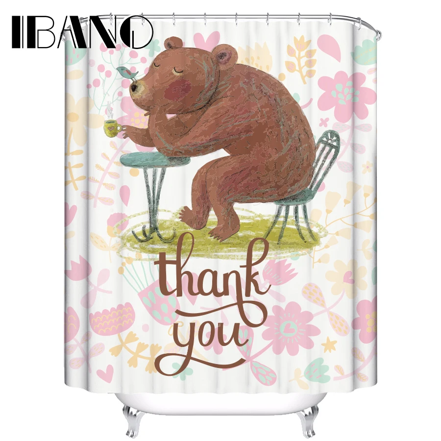 IBANO Shower Curtain Cartoon Bears Waterproof Polyester Fabric 180x180cm Shower Curtain For The Bathroom With 12pcs Hooks
IBANO Shower Curtain Cartoon Bears Waterproof Polyester Fabric 180x180cm Shower Curtain For The Bathroom With 12pcs Hooks