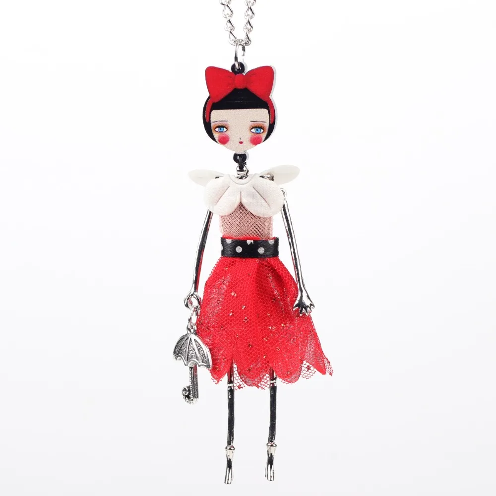 Bonsny Handmade Doll Necklace French Statement Cloth Long Chain Pendant 2015 New Spring Style Jewelry For Women Accessories
Bonsny Handmade Doll Necklace French Statement Cloth Long Chain Pendant 2015 New Spring Style Jewelry For Women Accessories