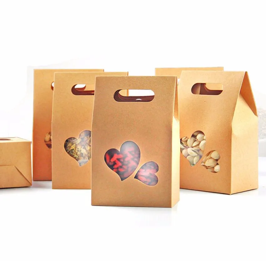 10x15cm Cute Kraft Paper Food Packaging Bag with Loving Heart Window and Handle, for Food Cookies Candy Meat Baking,50 Pack
10x15cm Cute Kraft Paper Food Packaging Bag with Loving Heart Window and Handle, for Food Cookies Candy Meat Baking,50 Pack