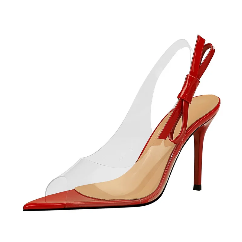 Transparent Sexy Brand Luxury Designers High Heels Sandals Bow Women Fashion Pointed Open Toe Shoes Party Wedding 2019 Summer
Transparent Sexy Brand Luxury Designers High Heels Sandals Bow Women Fashion Pointed Open Toe Shoes Party Wedding 2019 Summer