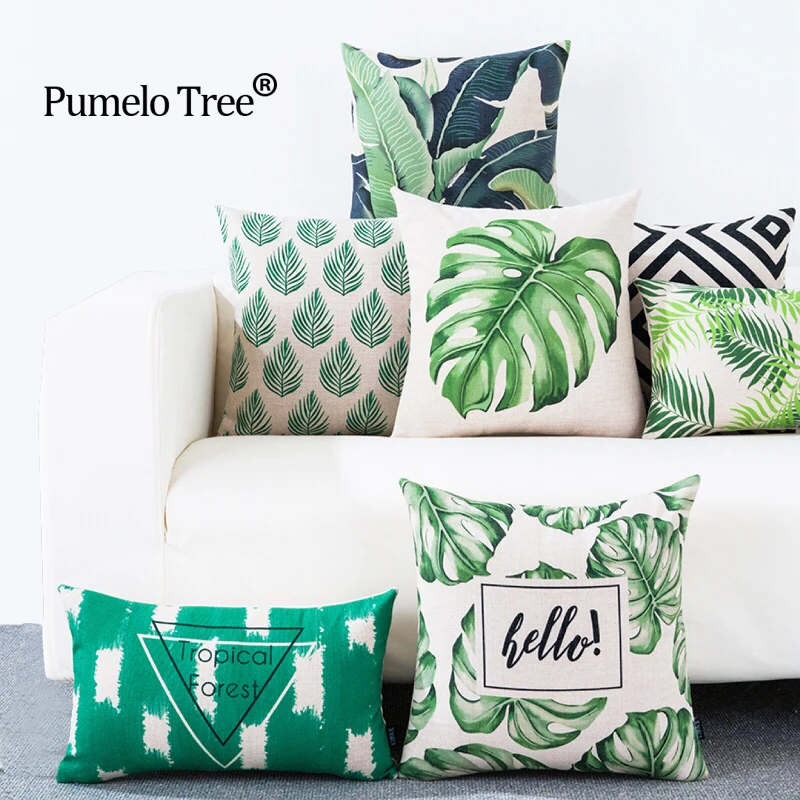 3D Green Leaf Cushion Cover Botanical Tropical Palm Tree Leaves Geomtric Print Pillow Covers Bedroom Sofa Decoration
3D Green Leaf Cushion Cover Botanical Tropical Palm Tree Leaves Geomtric Print Pillow Covers Bedroom Sofa Decoration
