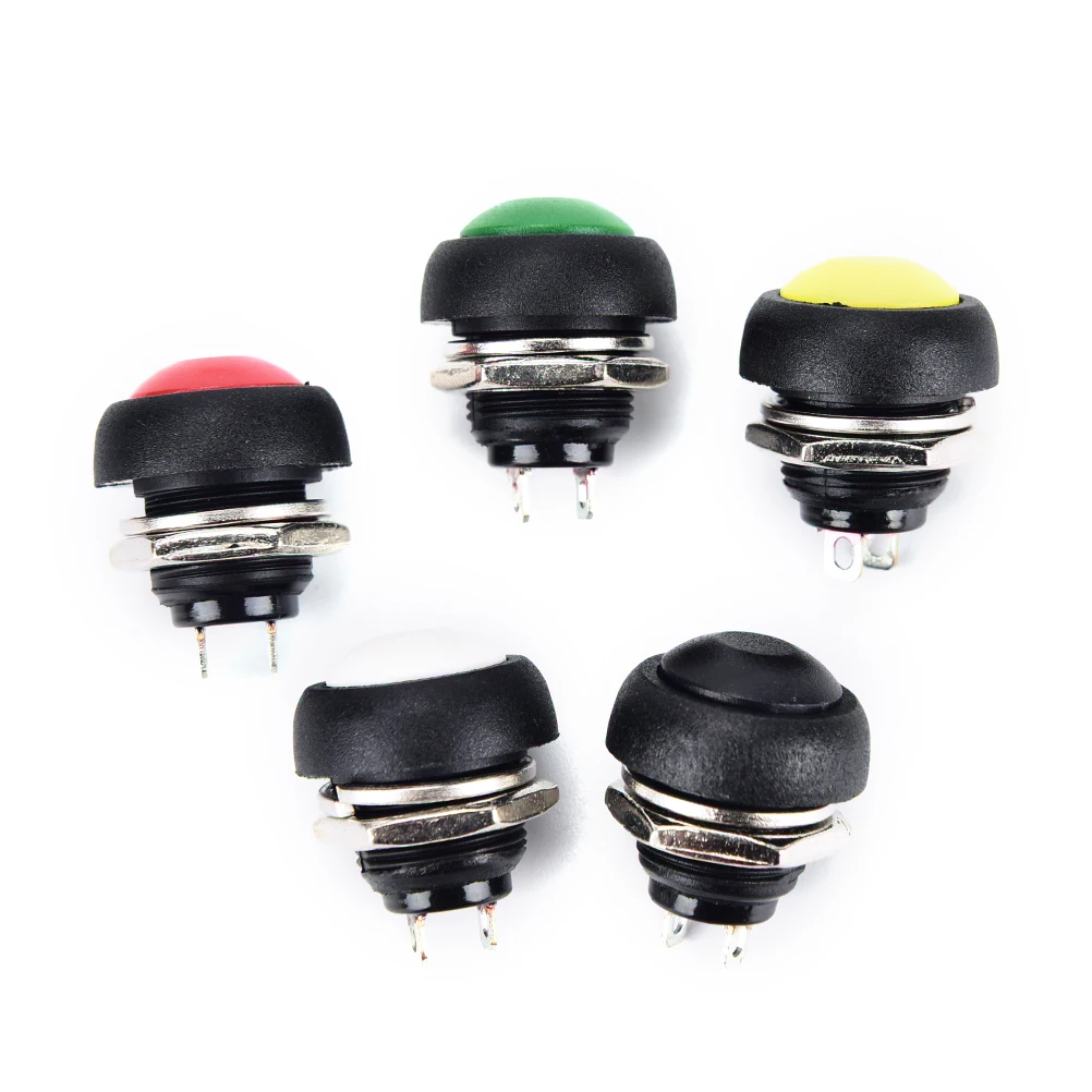 5PCS/LOT Black/Red/Green/Yellow/Blue 12mm Waterproof Momentary Push button Switches HOT SALE
5PCS/LOT Black/Red/Green/Yellow/Blue 12mm Waterproof Momentary Push button Switches HOT SALE