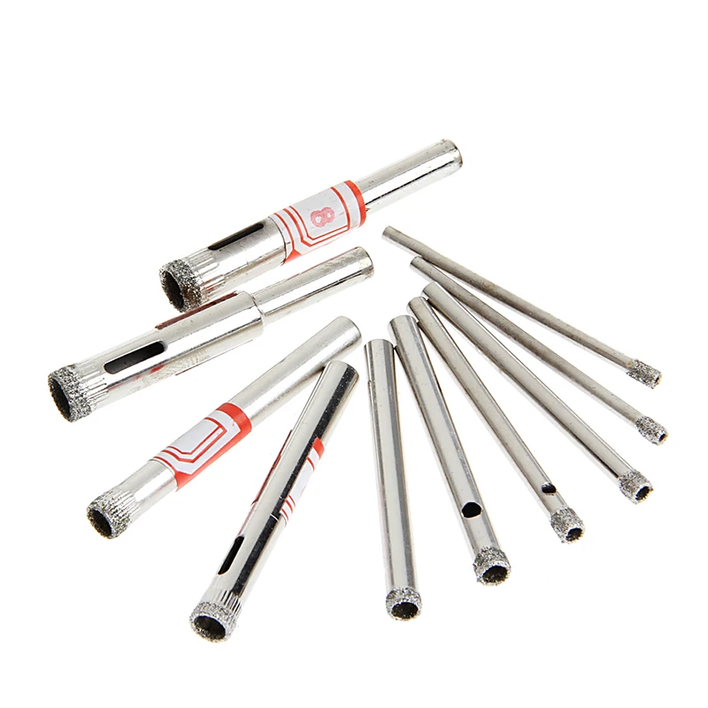 10Pcs 3-8mm Diamond Coated Core Saw Hole Drill Tool Set For Glass Marble Tiles H02
10Pcs 3-8mm Diamond Coated Core Saw Hole Drill Tool Set For Glass Marble Tiles H02