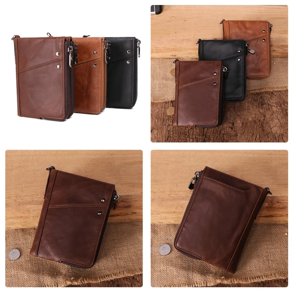 GENODERN Genuine Leather Wallets for Men RFID Short Zipper Men Wallet with Coin Purse Male Card holder Man Walet
GENODERN Genuine Leather Wallets for Men RFID Short Zipper Men Wallet with Coin Purse Male Card holder Man Walet