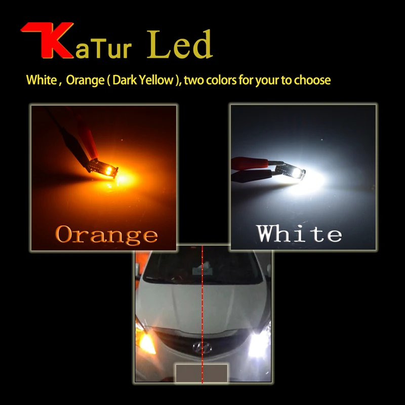 2x Canbus T10 оранжевый светодиодный автомобильный светильник W5W t10 Led 168 194 3030SMD белый