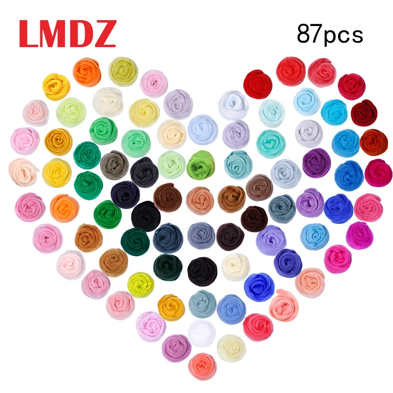 LMDZ 87 цветов стандартная нить для валяния иглой шерстяная пряжа материалы