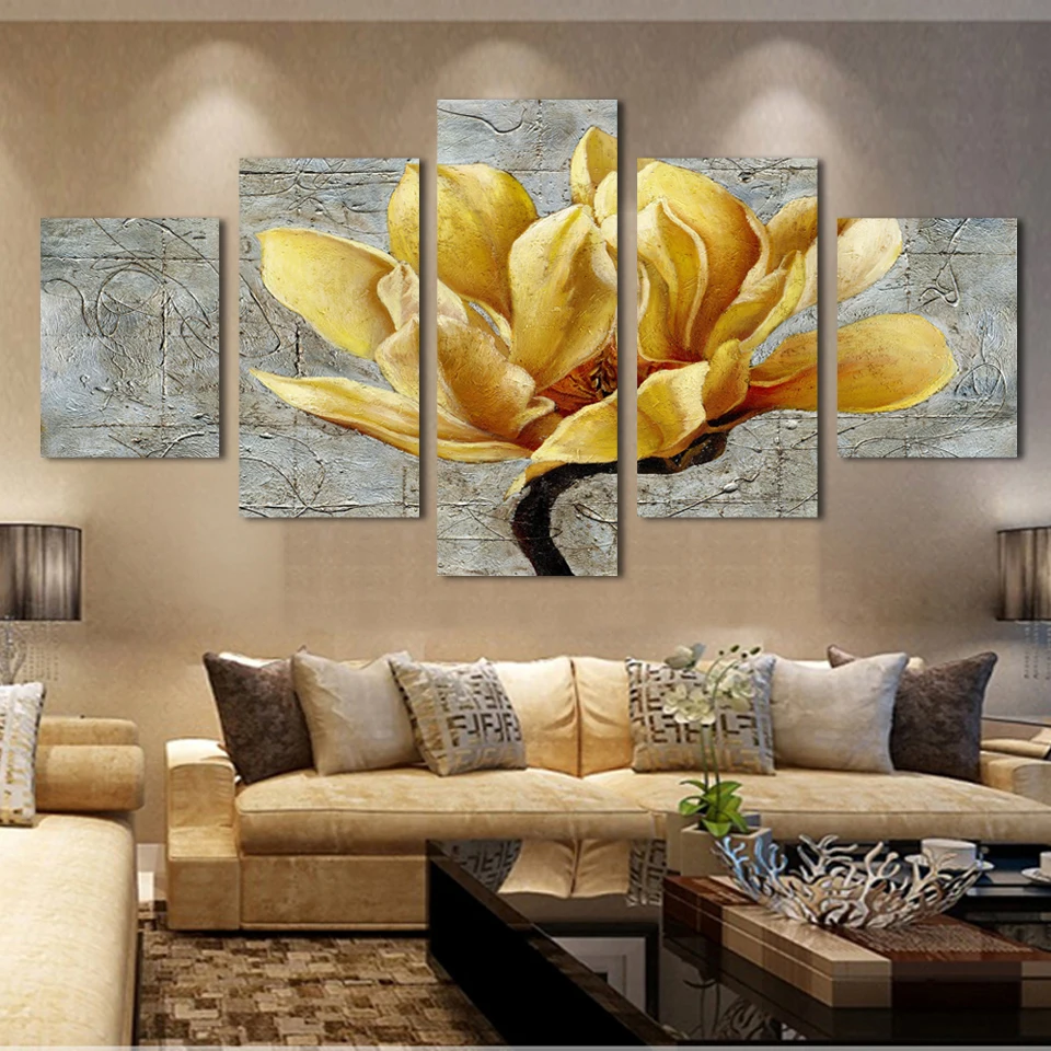 Modern Home Decoration Canvas Painting 5 Pieces Gold Orchid Flower Oil Painting Unframed Living Room Modular Wall Art Poster
Modern Home Decoration Canvas Painting 5 Pieces Gold Orchid Flower Oil Painting Unframed Living Room Modular Wall Art Poster