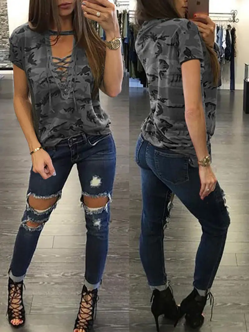 2017 Newest Women's Ladies Summer Short Sleeve Loose Fashion Casual Clothes V-Neck Tops T-Shirts Clothing
2017 Newest Women's Ladies Summer Short Sleeve Loose Fashion Casual Clothes V-Neck Tops T-Shirts Clothing