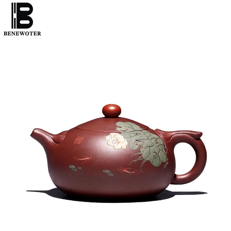 290cc Authentic Yixing Purple Clay Teapot Natural Raw Ore 9 Holes Zisha Pot Tea Ceremony Hand Painted Animal Pattern Puer Kettle
290cc Authentic Yixing Purple Clay Teapot Natural Raw Ore 9 Holes Zisha Pot Tea Ceremony Hand Painted Animal Pattern Puer Kettle