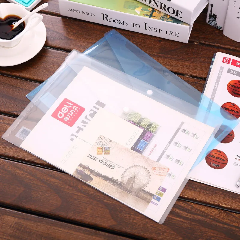 File Folder A4 Transparent Document Bag Hasp Button Classified Storage Stationery Bag File Holder Office School 10pcs/lot
File Folder A4 Transparent Document Bag Hasp Button Classified Storage Stationery Bag File Holder Office School 10pcs/lot