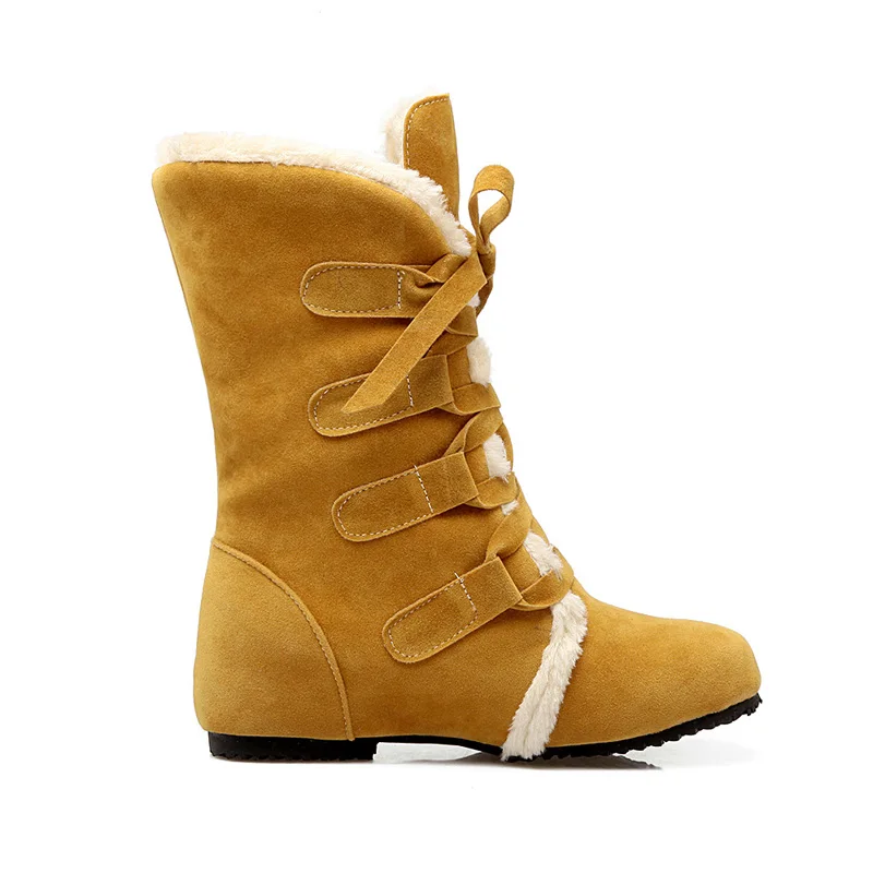 Plus Size EU34-43 New Women Snow Boot Winter Shoes Woman Thick Warm Faux Suede Bandage Flat Motorcycle Ankle Boots WSH2159
Plus Size EU34-43 New Women Snow Boot Winter Shoes Woman Thick Warm Faux Suede Bandage Flat Motorcycle Ankle Boots WSH2159