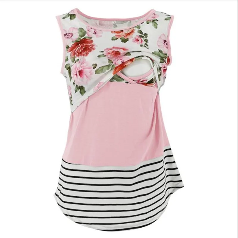 2019 summer maternity clothes print color matching striped lace vest cross breastfeeding T-shirt maternal feeding clothes
2019 summer maternity clothes print color matching striped lace vest cross breastfeeding T-shirt maternal feeding clothes