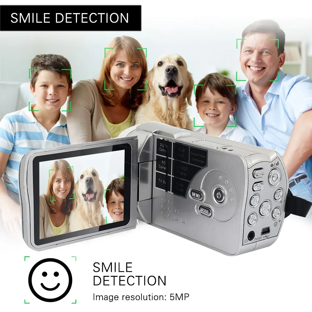 3.0'' LCD Handheld Digital HD 720P 5MP 8X ZOOM DV Camcorder Video Sensor HD 5MP 8X ZOOM DV Camera Camcorder Face Detection Cam
3.0'' LCD Handheld Digital HD 720P 5MP 8X ZOOM DV Camcorder Video Sensor HD 5MP 8X ZOOM DV Camera Camcorder Face Detection Cam