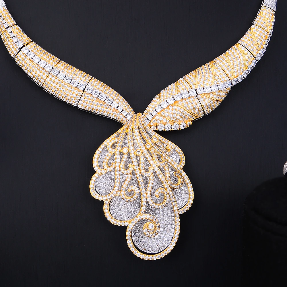 SisCathy 4Pcs Women Dubai Wedding Bridal Jewelry Sets Luxury Cubic Zirconia Necklace Bracelet Drop Earrings Ring Jewelry Sets
SisCathy 4Pcs Women Dubai Wedding Bridal Jewelry Sets Luxury Cubic Zirconia Necklace Bracelet Drop Earrings Ring Jewelry Sets
