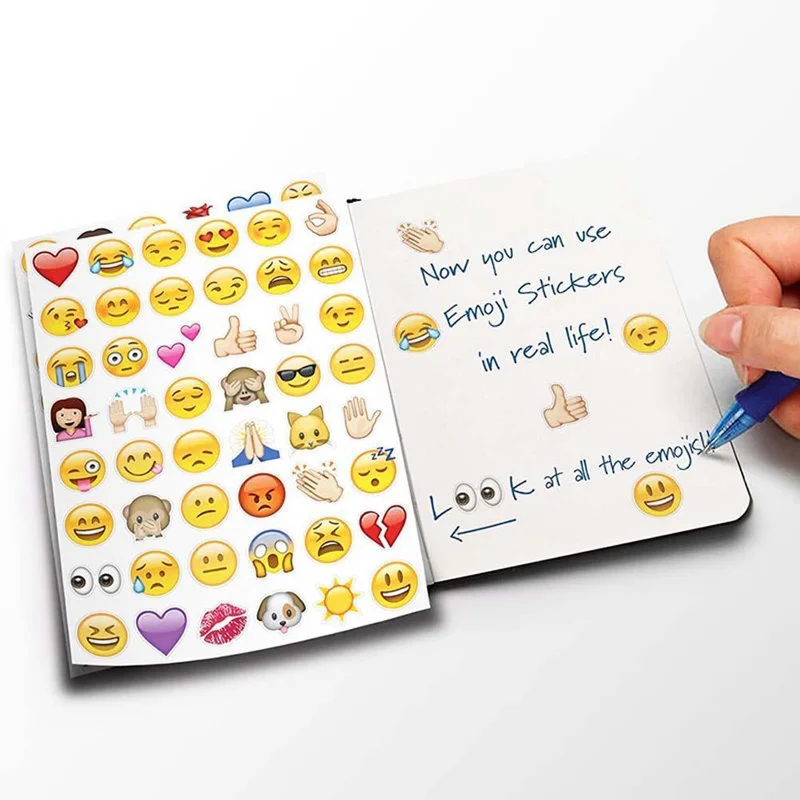 Детские 6 листов/набор IOS no-duplicate/face/QQ новые наклейки Emoji (48 Die Cut) наклейка для