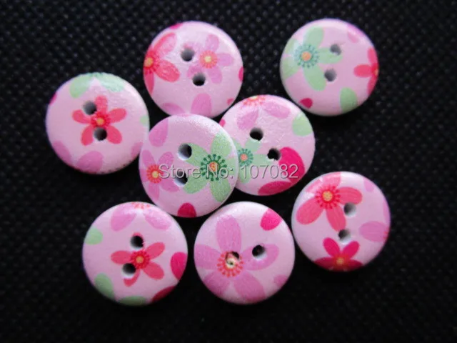100pcs/lot 15mm Pink Flower Printed Wood Buttons 2 Holes Round Sewing Button Cardmaking Scrapbooking Garment Accessories
100pcs/lot 15mm Pink Flower Printed Wood Buttons 2 Holes Round Sewing Button Cardmaking Scrapbooking Garment Accessories