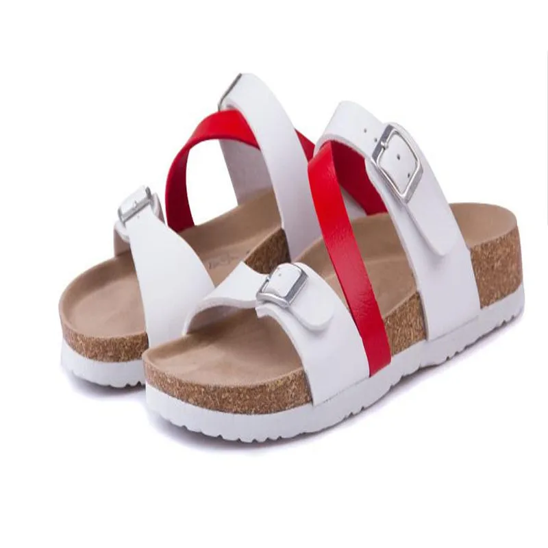 35-43 Fashion Cork Slipper Sandals 2019 New Summer Women Patchwork Beach Slides Double Buckle Flip Flops Shoe white purple red
35-43 Fashion Cork Slipper Sandals 2019 New Summer Women Patchwork Beach Slides Double Buckle Flip Flops Shoe white purple red