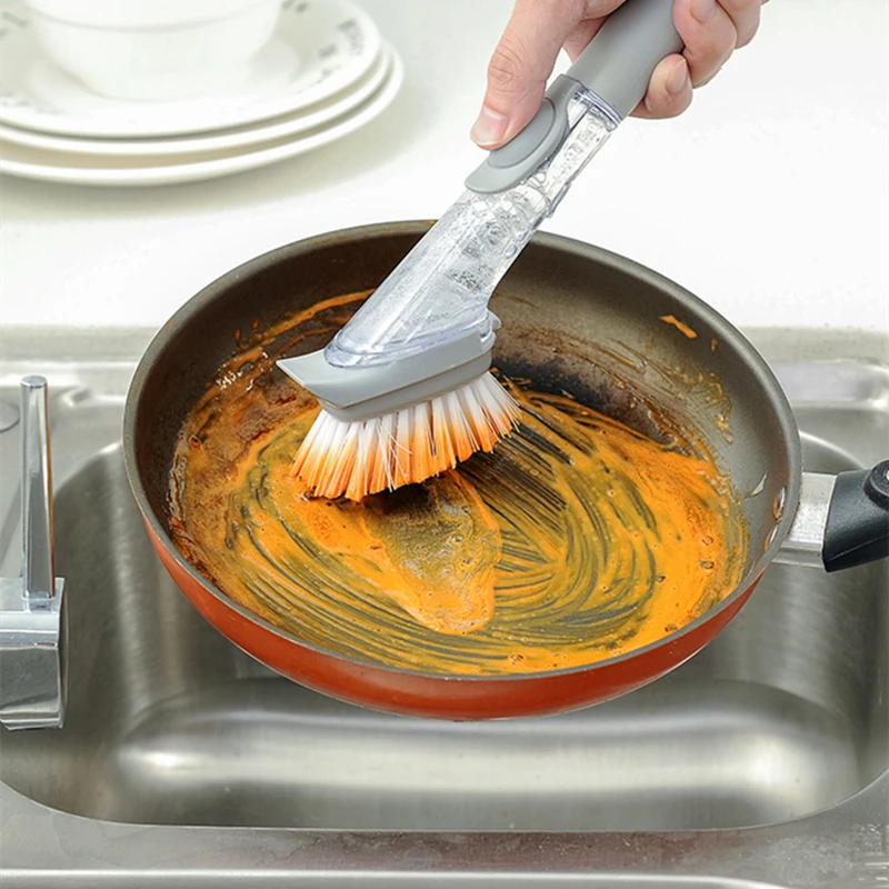 Newest Handheld Dishwashing Brush Lazy Pot Brush Bowl Kitchen Household Long Handle Cleaning Sponge Wipe Liquid Wash Pot Brush
Newest Handheld Dishwashing Brush Lazy Pot Brush Bowl Kitchen Household Long Handle Cleaning Sponge Wipe Liquid Wash Pot Brush