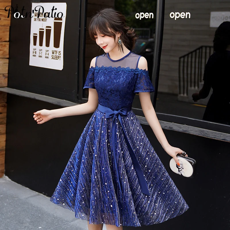 Navy Blue Junior Short Prom Dresses 2019 Elegant Modest O-neck Off The Shoulder Sequined Homecoming Dresses Brithday Party Dress
Navy Blue Junior Short Prom Dresses 2019 Elegant Modest O-neck Off The Shoulder Sequined Homecoming Dresses Brithday Party Dress