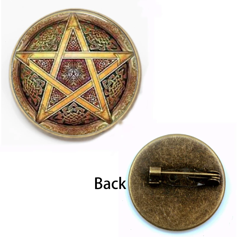 Vintage Pagan Five-pointed Star Brooch Demon Witch Protection Star Amulet Badge Crystal Glass Dome Convex Toy Gift
Vintage Pagan Five-pointed Star Brooch Demon Witch Protection Star Amulet Badge Crystal Glass Dome Convex Toy Gift