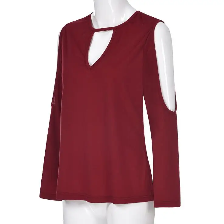 Women Blouses Sexy Cold Shoulder Tops Autumn Casual V Neck Top Solid Long Sleeve Shirt Blusas Camisas Mujer SJ3745V
Women Blouses Sexy Cold Shoulder Tops Autumn Casual V Neck Top Solid Long Sleeve Shirt Blusas Camisas Mujer SJ3745V
