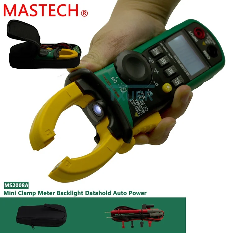 MASTECH MS2008A Авто Диапазон Digital AC клещи Амперметр Вольтметр Омметр с ЖК дисплей