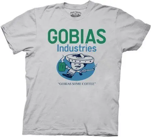 Мужская футболка с рисунком Gobias Industries белая светло серая героями мультфильмов