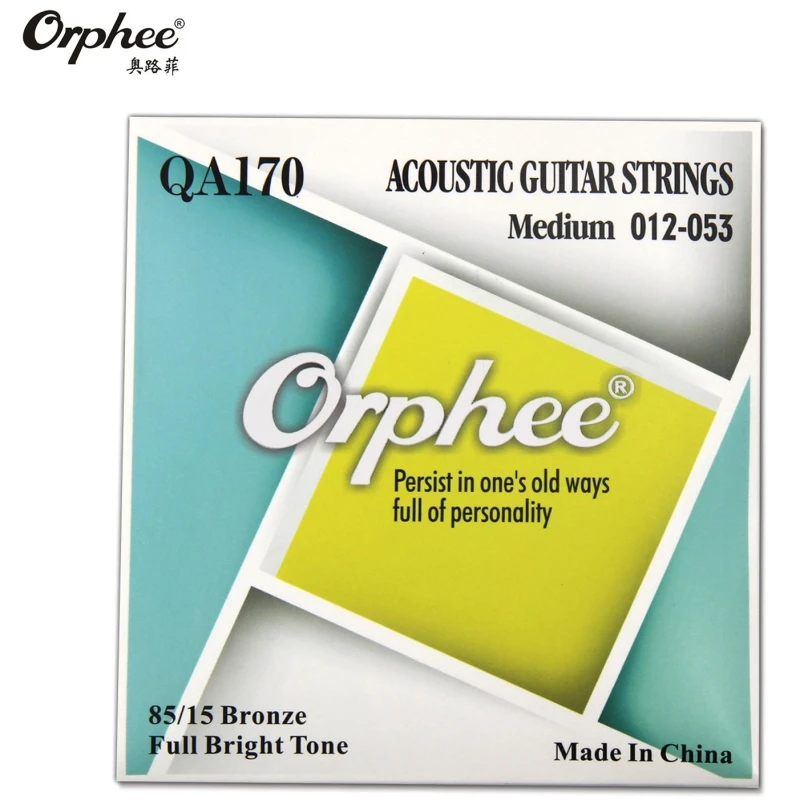Orphee QA170 012-053 Acoustic Guitar Strings 80/15 Bronze Hexagonal alloy Vacuum Packaging Guitar Accessories Parts
Orphee QA170 012-053 Acoustic Guitar Strings 80/15 Bronze Hexagonal alloy Vacuum Packaging Guitar Accessories Parts