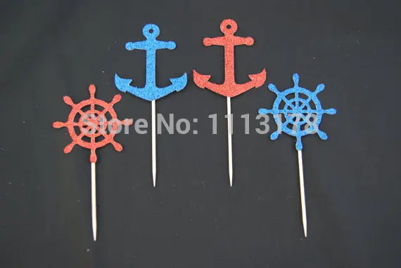 Glitter Anchors Cupcake Toppers party baby bridal shower birthdayocearn wedding cake topper decorations
Glitter Anchors Cupcake Toppers party baby bridal shower birthdayocearn wedding cake topper decorations