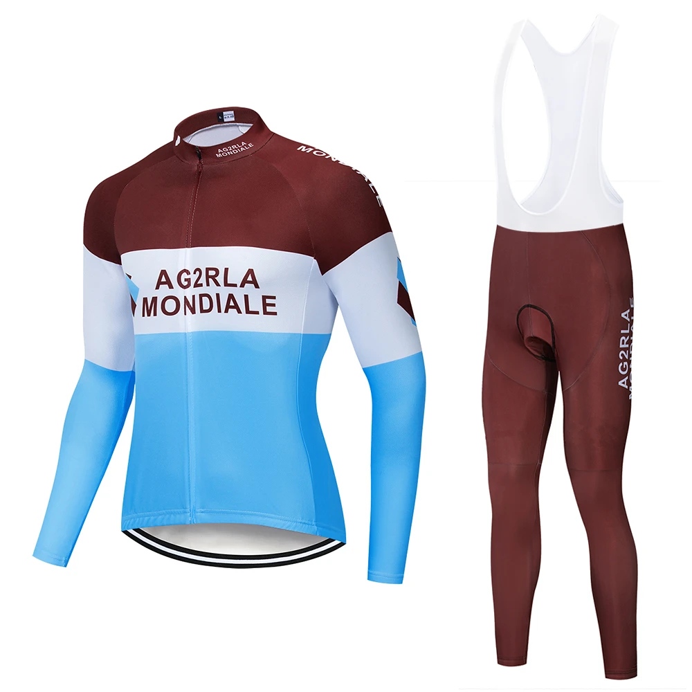 AG2R 2019 новые мужские про команды Велоспорт Джерси с длинным рукавом Костюм горный