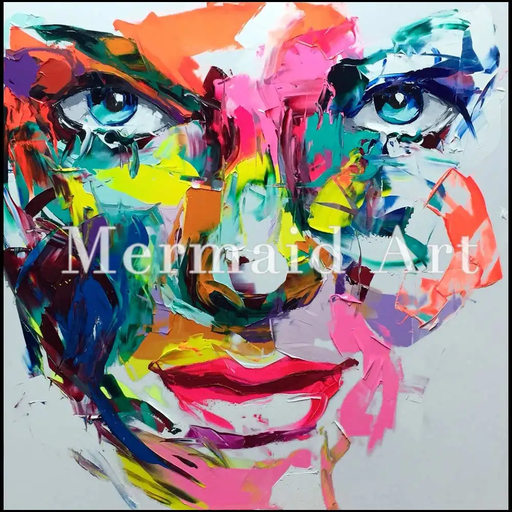 Hand Painted Abstract Cool Face Art Francoise Nielly Designer Thick Palette Knife Canvas Oil painting Living Room Hallway Decor5
Hand Painted Abstract Cool Face Art Francoise Nielly Designer Thick Palette Knife Canvas Oil painting Living Room Hallway Decor5