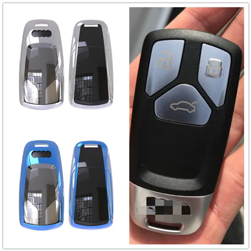 Soft TPU Car Key Cover Case Key Case For AUDI A4 B9 Q5 Q7 TT TTS 8S 2016 2017 car smart remote Car Styling keychain
Soft TPU Car Key Cover Case Key Case For AUDI A4 B9 Q5 Q7 TT TTS 8S 2016 2017 car smart remote Car Styling keychain