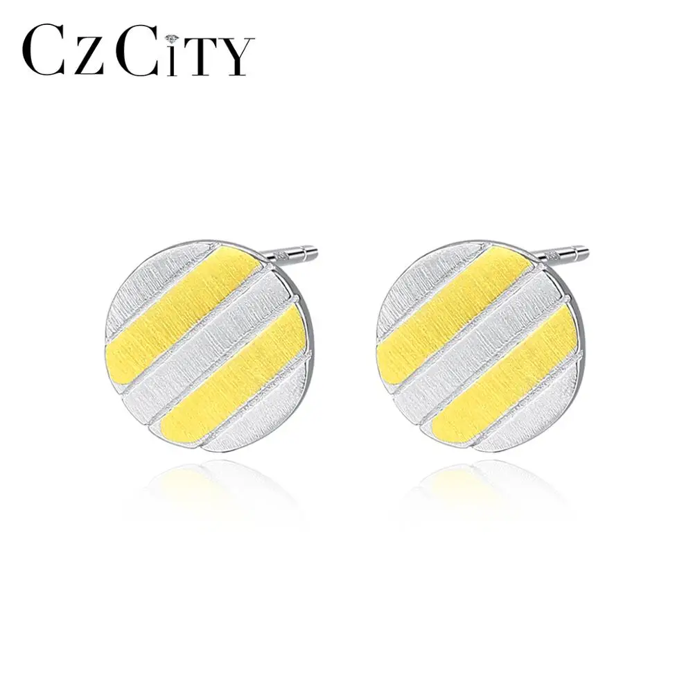 CZCITY New Brush Solid 925 Sterling Silver Stud Earrings for Women Fine Jewelry Round Silver Boucle D'Oreille Femme Gifts SE0374
CZCITY New Brush Solid 925 Sterling Silver Stud Earrings for Women Fine Jewelry Round Silver Boucle D'Oreille Femme Gifts SE0374