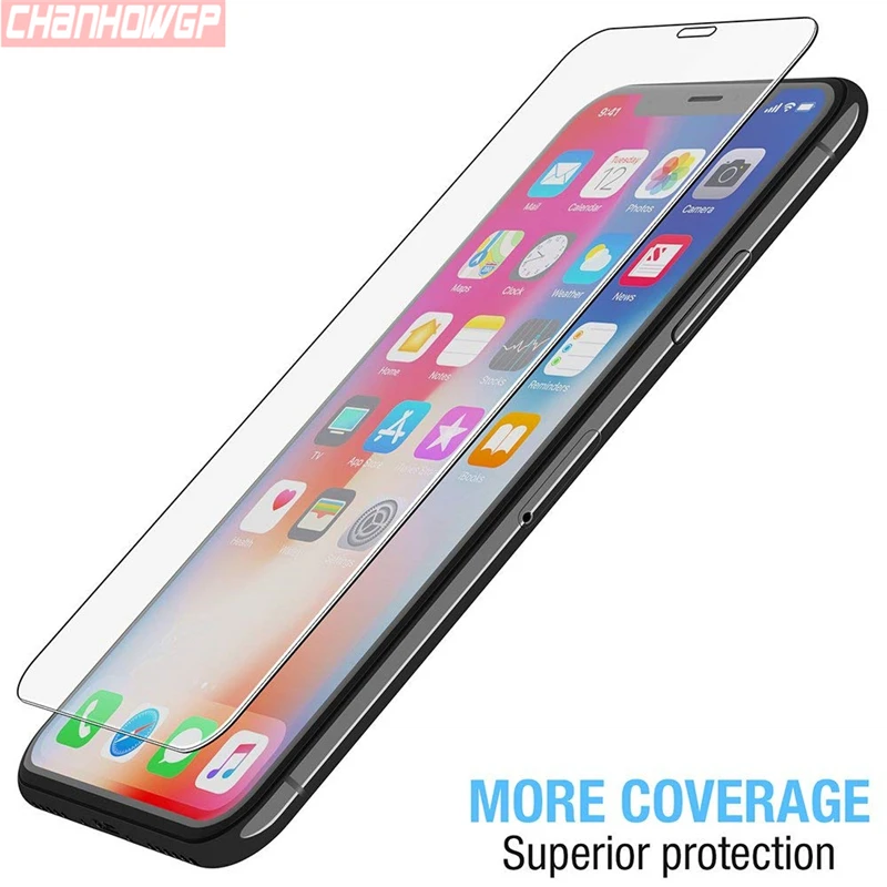 Закаленное стекло 9H для iPhone X XS Max XR 6 6S 7 8 Plus 10 защитный стеклянный чехол 5 5s 5C SE 4