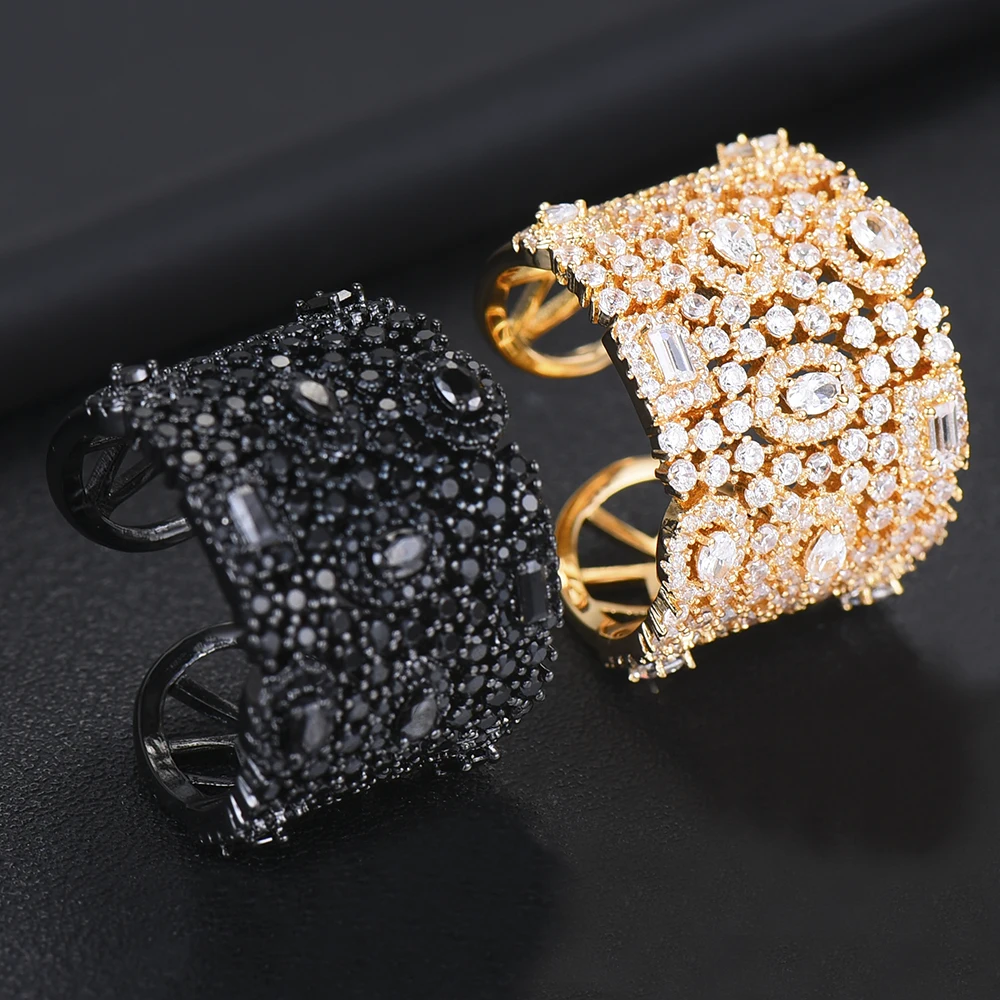 Handmade Dubai African Style Luxury Bridal Wedding Wide Open rings Full Mini AAA Cubic Zirconia Women Best Jewelry Gift
Handmade Dubai African Style Luxury Bridal Wedding Wide Open rings Full Mini AAA Cubic Zirconia Women Best Jewelry Gift