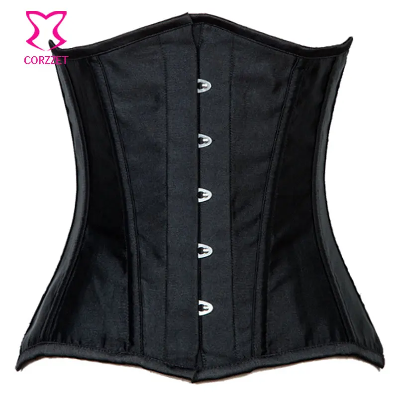 Corzzet Corset Waist Trainer Black Satin Steel Boned Underbust Steampunk Corsets And Bustiers Plus Size Gothic Corsage
Corzzet Corset Waist Trainer Black Satin Steel Boned Underbust Steampunk Corsets And Bustiers Plus Size Gothic Corsage
