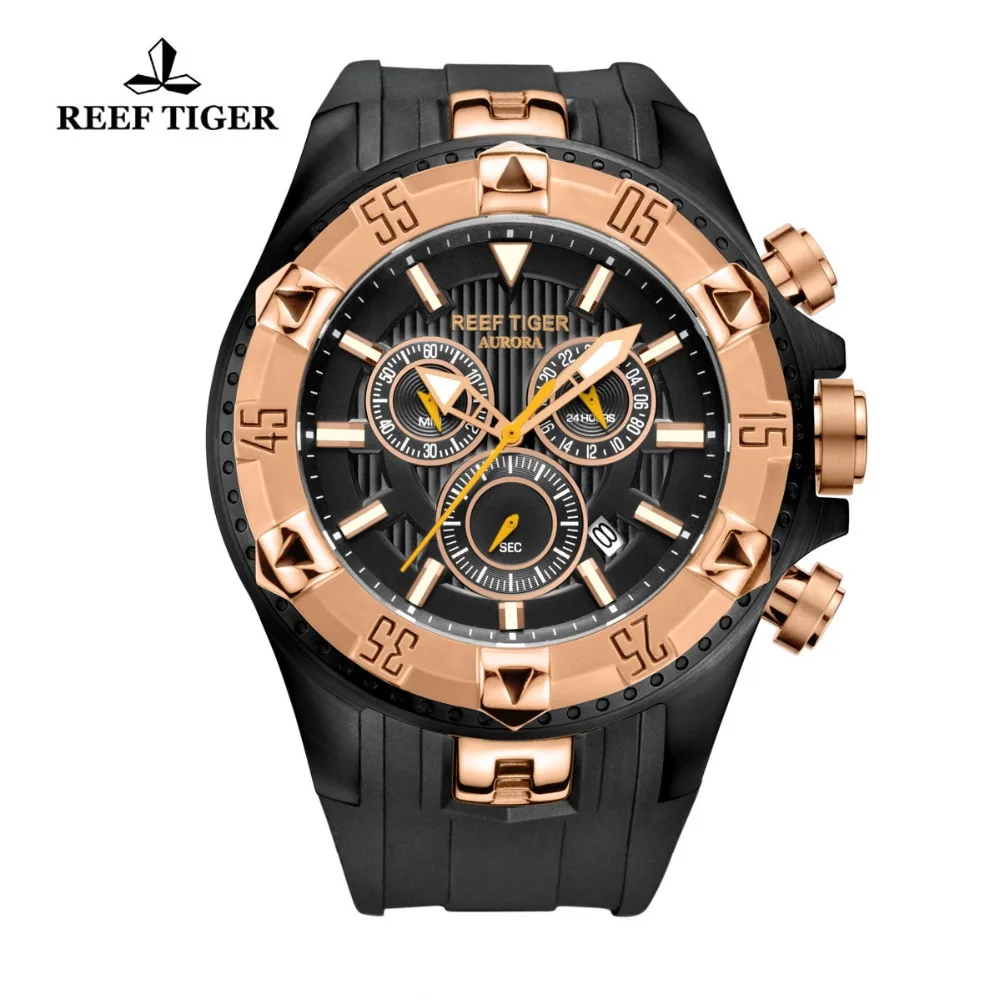 Reef Tiger/RT Mens Sport Watches Luminous Rubber Strap Rose Gold Quartz Watches Rubber Strap RGA303
Reef Tiger/RT Mens Sport Watches Luminous Rubber Strap Rose Gold Quartz Watches Rubber Strap RGA303