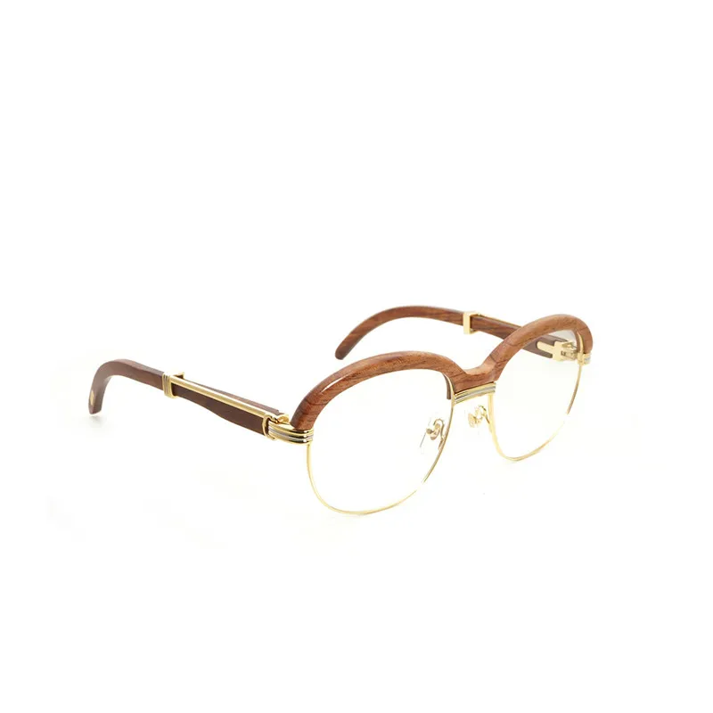 Солнцезащитные очки в винтажном стиле деревянные прозрачные оправе для женщин и