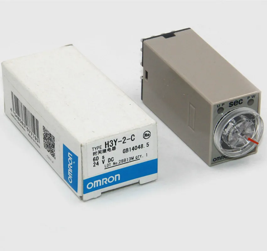 

Free Shipping 100% new original OMRON time relay H3Y-2-C DC24V 1S 5S 10S 30S 60S 8Pin