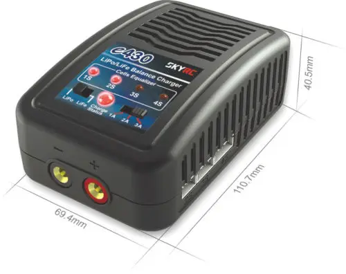 E430 Charger 2-4 cells 1A/ 2A/ 3A 200mA Lipo Charger 100-240v AC Balance charger
E430 Charger 2-4 cells 1A/ 2A/ 3A 200mA Lipo Charger 100-240v AC Balance charger