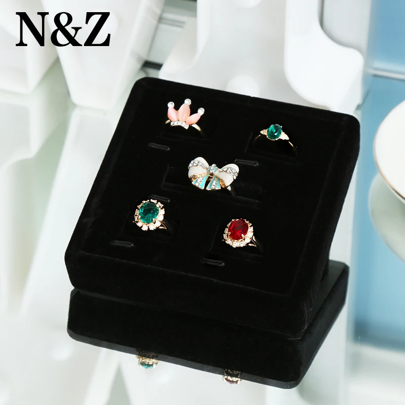 N&ampZ New Finger Ring Storage for women Earring Ear Stud Display Tray Organizer Jewelry Box Packaging Showcase GD014 | Украшения и