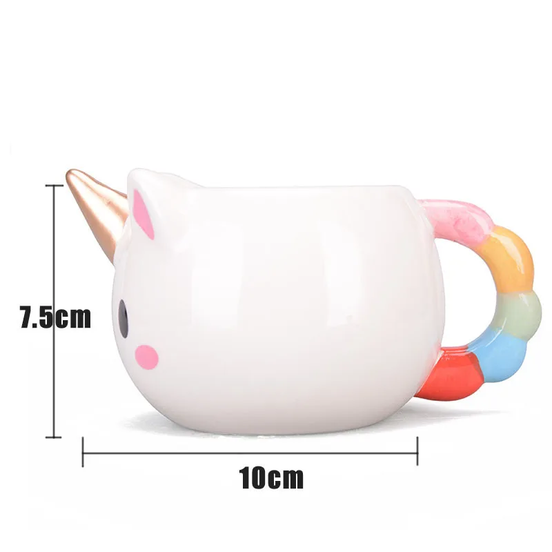 Кружка с 3D единорогом 300 мл креативная керамическая чашка для кофе и чая кружки