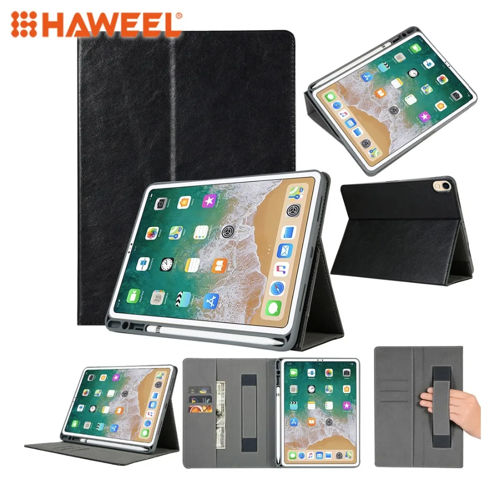 HAWEEL кожаный защитный чехол с верхним лицевым покрытием для iPad Pro 12 9 дюйма (2018)