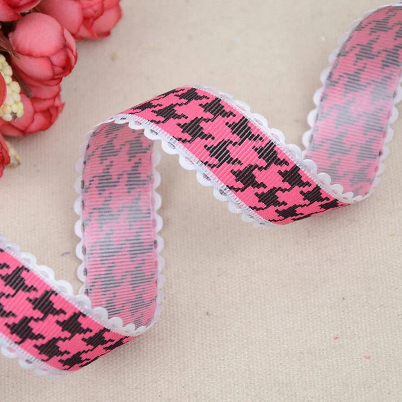 Grosgrain Ribbon Houndstoo Embossing 25mm High Quality DIY Lace Edge Clothing Applique Gift Wrapping Hair Accessories BBXU-140
Grosgrain Ribbon Houndstoo Embossing 25mm High Quality DIY Lace Edge Clothing Applique Gift Wrapping Hair Accessories BBXU-140