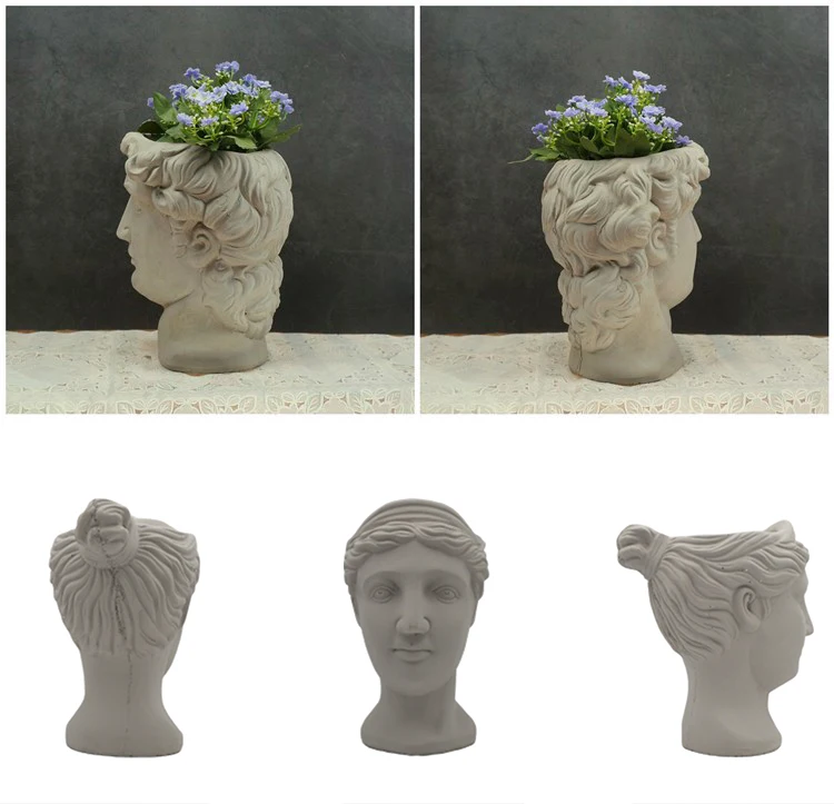 Portrait Sculpture Beauty Fairy Flower Pot Greek Goddess Lady Face Flower Arrangement Vase Cement Rough Head Vase Home Decor
Portrait Sculpture Beauty Fairy Flower Pot Greek Goddess Lady Face Flower Arrangement Vase Cement Rough Head Vase Home Decor