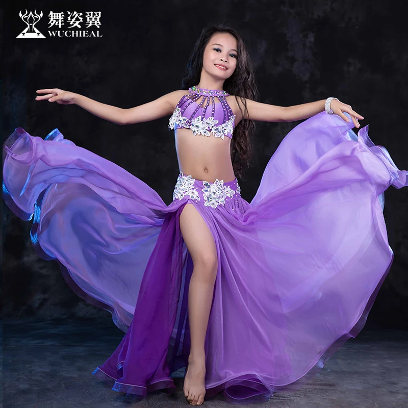 Rhinestone Beading Sleeveless Long Placketing Skirt Belly dance 2pcs set for little girl/children costume performance wear RT162
Rhinestone Beading Sleeveless Long Placketing Skirt Belly dance 2pcs set for little girl/children costume performance wear RT162