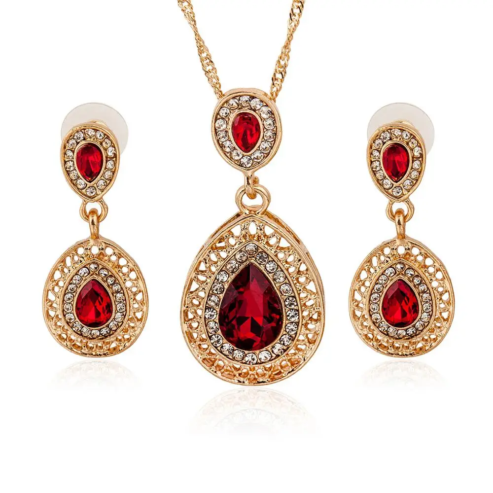 Комплект из колье и серёг с кристаллами|jewelry sets for women|jewelry setsdrop jewelry |