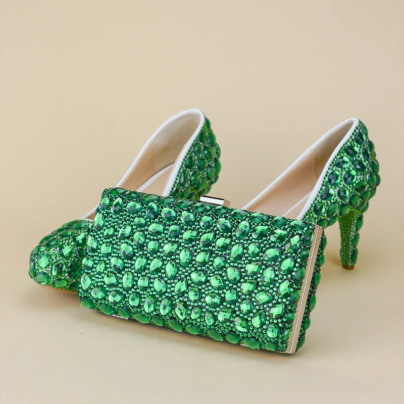 Women Shoes Crystal Flap Green Pumps Bag Set Party Shoes With Matching Bags For Women 2017 Evening Shoes Rhinestones For Wedding
Women Shoes Crystal Flap Green Pumps Bag Set Party Shoes With Matching Bags For Women 2017 Evening Shoes Rhinestones For Wedding